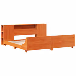 vidaXL Bed Frame without Mattress Bed Wax Brown 200x200 cm Solid Wood Pine