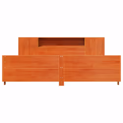 vidaXL Bed Frame without Mattress Bed Wax Brown 200x200 cm Solid Wood Pine