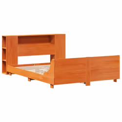 vidaXL Bed Frame without Mattress Bed Wax Brown 120x200 cm Solid Wood Pine
