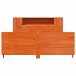 vidaXL Bed Frame without Mattress Bed Wax Brown 120x200 cm Solid Wood Pine