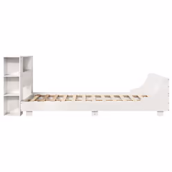 vidaXL Bed Frame without Mattress Bed Base Solid Wood Pine - white, 140 x 190 cm - Additional view 6
