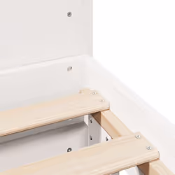 vidaXL Bed Frame without Mattress Bed Base Solid Wood Pine - white, 140 x 190 cm - Additional view 8