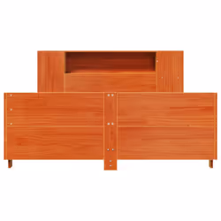 vidaXL Bed Frame without Mattress Bed Wax Brown 140x190 cm Solid Wood Pine