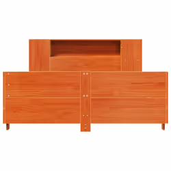 vidaXL Bed Frame without Mattress Wax Brown 135x190 cm Double Solid Wood Pine