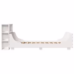 vidaXL Bed Frame without Mattress White Solid Wood Pine - white, 75 x 190 cm - Additional view 6