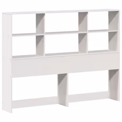 vidaXL Bookcase Bed without Mattress Bed Frame Bed Base Bedstead Solid Wood - white, 160 x 200 cm - Additional view 5