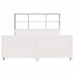vidaXL Bookcase Bed without Mattress White 120x190 cm Small Double Solid Wood