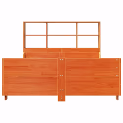 vidaXL Bookcase Bed without Mattress Bed Wax Brown Small Double Solid Wood