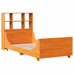 vidaXL Bookcase Bed without Mattress Bed Wax Brown Small Single Solid Wood
