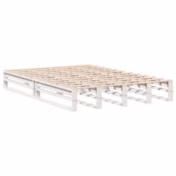 vidaXL Bookcase Bed without Mattress Bed Base White 140x200 cm Solid Wood - Additional view 5