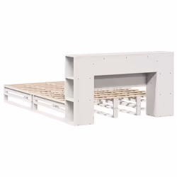 vidaXL Bookcase Bed without Mattress Bed Base White 140x200 cm Solid Wood - Additional view 7