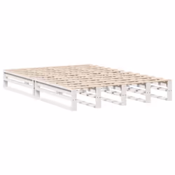 vidaXL Bookcase Bed without Mattress Bed Base White 140x190 cm Solid Wood - Additional view 5