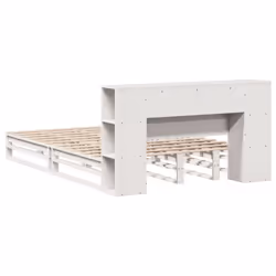 vidaXL Bookcase Bed without Mattress Bed Base White 140x190 cm Solid Wood - Additional view 7