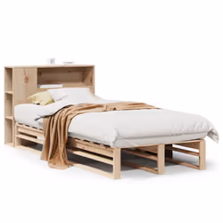 vidaXL Bookcase Bed without Mattress Bed Base Bedstead 90x200 cm Solid Wood