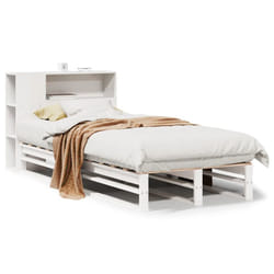 vidaXL Bookcase Bed without Mattress Home Bed Base White 90x200 cm Solid Wood