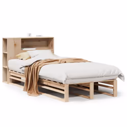 vidaXL Bookcase Bed without Mattress Bed Base 90x190 cm Single Solid Wood