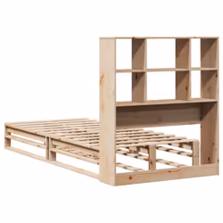vidaXL Bookcase Bed without Mattress Bed Base Bedstead 90x200 cm Solid Wood - Additional view 7