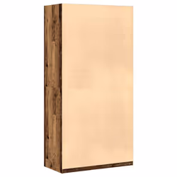 vidaXL Wardrobe Clothing Storage Hanger Clothes Cabinet Closet Engineered Wood - old wood, 100 x 50 x 200 cm/ 4 shelves - Additional view 5