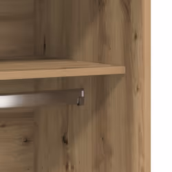 vidaXL Wardrobe Clothing Storage Hanger Clothes Cabinet Closet Engineered Wood - artisan oak, 100 x 50 x 200 cm/ 4 shelves - Additional view 6