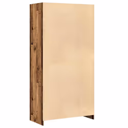 vidaXL Wardrobe Clothing Storage Hanger Clothes Cabinet Closet Engineered Wood - old wood, 100 x 50 x 200 cm/ 4 drawers - Additional view 5