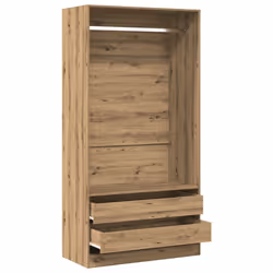 vidaXL Wardrobe Clothing Storage Hanger Clothes Cabinet Closet Engineered Wood - artisan oak, 100 x 50 x 200 cm/ 4 drawers - Additional view 6