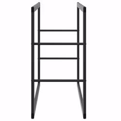 vidaXL Firewood Rack Fireplace Log Store Firewood Log Rack Holder Black Steel - 55 x 30 x 61 cm - Additional view 4