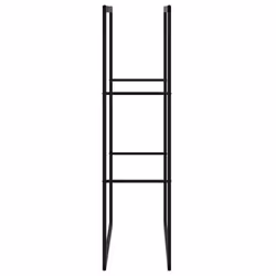 vidaXL Firewood Rack Fireplace Log Store Firewood Log Rack Holder Black Steel - 55 x 30 x 116 cm - Additional view 5
