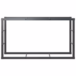 vidaXL Firewood Rack Fireplace Log Store Firewood Log Rack Holder Black Steel - 110 x 30 x 61 cm - Additional view 4