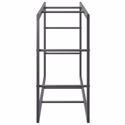 vidaXL Firewood Rack Fireplace Log Store Firewood Log Rack Holder Black Steel - 110 x 30 x 61 cm - Additional view 5