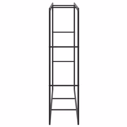 vidaXL Firewood Rack Fireplace Log Store Firewood Log Rack Holder Black Steel - 110 x 30 x 116 cm - Additional view 4
