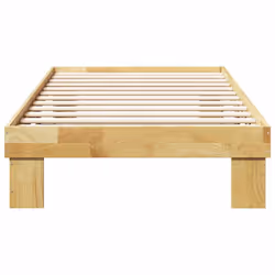 vidaXL Bed Frame without Mattress 80x200 cm Solid Wood Oak bedroom furniture - 75 x 190 cm - Additional view 5
