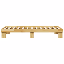 vidaXL Bed Frame without Mattress 80x200 cm Solid Wood Oak bedroom furniture - 75 x 190 cm - Additional view 6