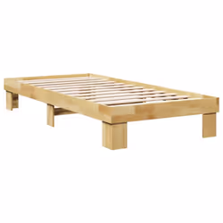 vidaXL Bed Frame without Mattress 80x200 cm Solid Wood Oak bedroom furniture - 75 x 190 cm - Additional view 7