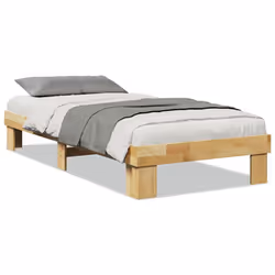 vidaXL Bed Frame without Mattress 80x200 cm Solid Wood Oak bedroom furniture - 90 x 190 cm