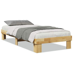 vidaXL Bed Frame without Mattress 80x200 cm Solid Wood Oak bedroom furniture - 90 x 190 cm