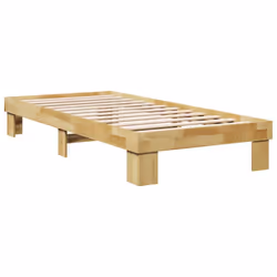vidaXL Bed Frame without Mattress 80x200 cm Solid Wood Oak bedroom furniture - 90 x 190 cm