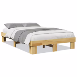 vidaXL Bed Frame without Mattress 80x200 cm Solid Wood Oak bedroom furniture - 120 x 190 cm