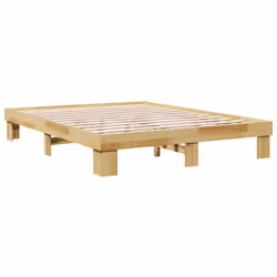 vidaXL Bed Frame without Mattress 80x200 cm Solid Wood Oak bedroom furniture - 135 x 190 cm - Additional view 5