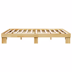 vidaXL Bed Frame without Mattress 80x200 cm Solid Wood Oak bedroom furniture - 135 x 190 cm - Additional view 9