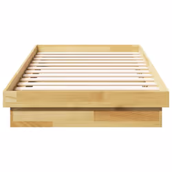 vidaXL Bed Frame Without Mattress 100x200 cm Solid Oak Wood bedroom furniture - Additional view 4