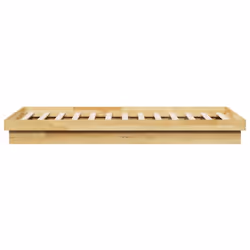 vidaXL Bed Frame Without Mattress 100x200 cm Solid Oak Wood bedroom furniture - Additional view 5