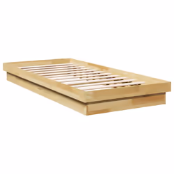 vidaXL Bed Frame Without Mattress 90x190 cm Solid Oak Wood bedroom furniture