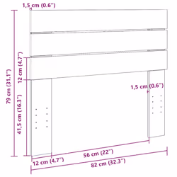 vidaXL Headboard 135 cm Solid Wood Oak bed headboard wooden headboard - 80 cm - Additional view 3
