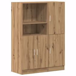vidaXL Kitchen Cabinet Set 2 Piece Storage Cabinet Cupboard Engineered Wood - artisan oak