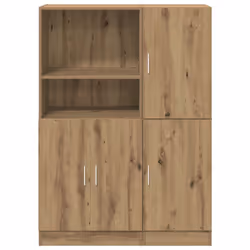 vidaXL Kitchen Cabinet Set 2 Piece Storage Cabinet Cupboard Engineered Wood - artisan oak - Additional view 4