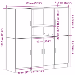 VidaXL 3324151 shelve Wood White