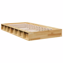 vidaXL Bed Frame without Mattress 90x200 cm Solid Wood Oak bedroom furniture - Additional view 2