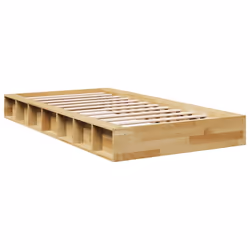 vidaXL Bed Frame without Mattress 100x200 cm Solid Wood Oak bedroom furniture