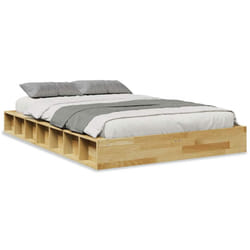 vidaXL Bed Frame without Mattress 120x200 cm Solid Wood Oak bedroom furniture