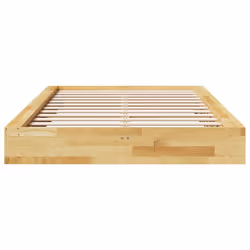 vidaXL Bed Frame without Mattress 120x200 cm Solid Wood Oak bedroom furniture - Additional view 5